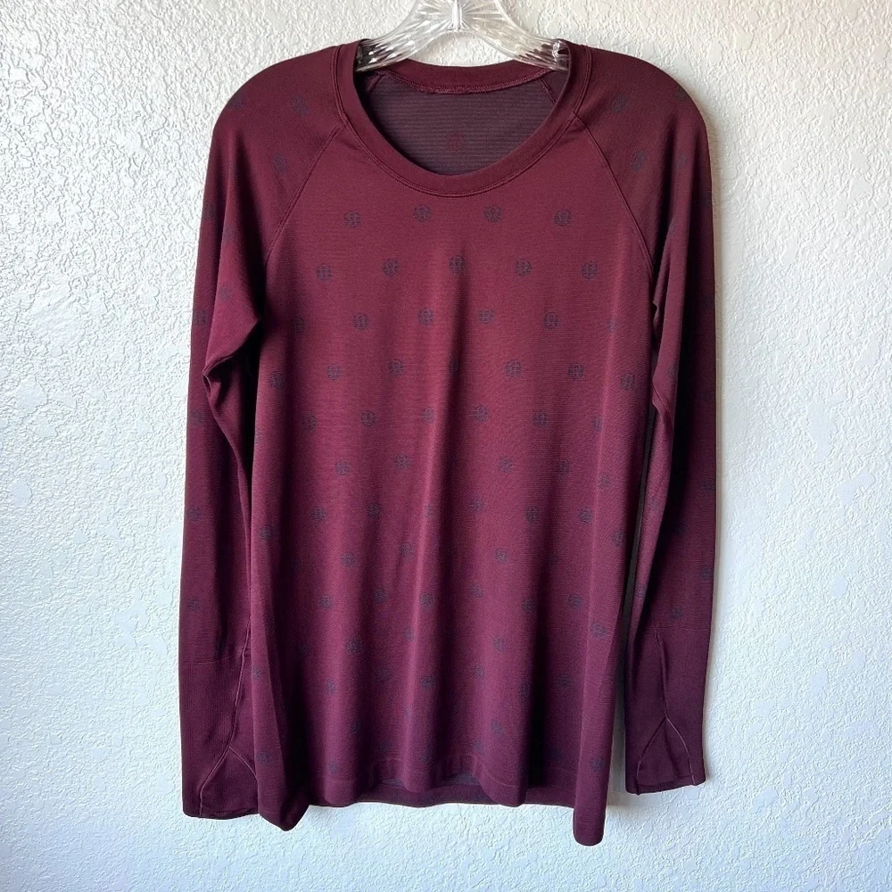 *FIRM PRICE* Lululemon Swiftly Tech long sleeve top 2.0 Yoga Pop Cassis black